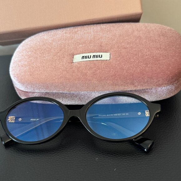 Miu Miu Minimal Round Black Eyeglasses Designer Fashion Frame main image 7